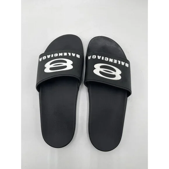 Men’s Balenciaga Unity Sports Icon Black Pool Slides Size 41
